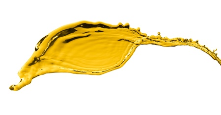 orange splash isolated on white backgroundの写真素材