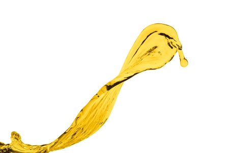 orange splash isolated on white backgroundの写真素材