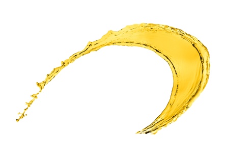 orange splash isolated on white backgroundの写真素材