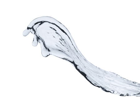 water splash isolated on white backgroundの写真素材