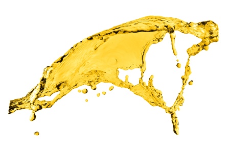 orange splash isolated on white backgroundの写真素材