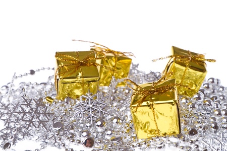 christmas decoration isolated on white backgroundの写真素材