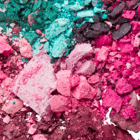 set of crushed eyeshadows as a background