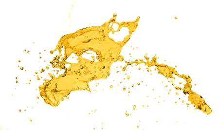 orange splash isolated on white backgroundの写真素材