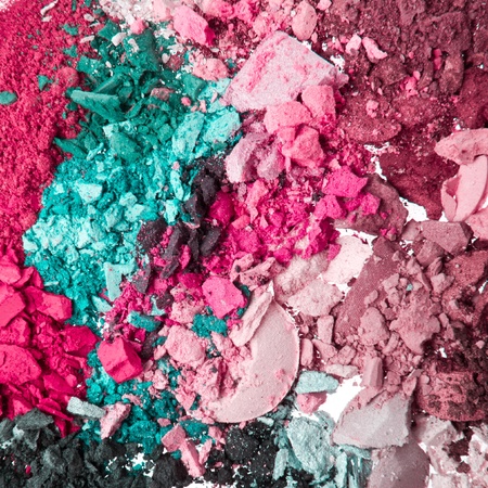 multicolor crushed eyeshadows as a backgroundの写真素材
