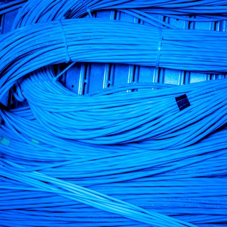 close up of network cables