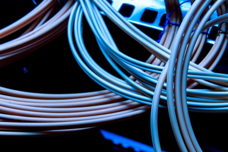 close up of network cablesの写真素材