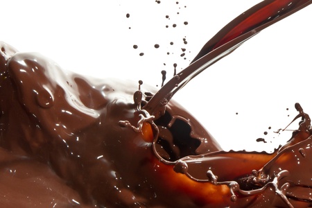 splash of chocolate isolated on white background