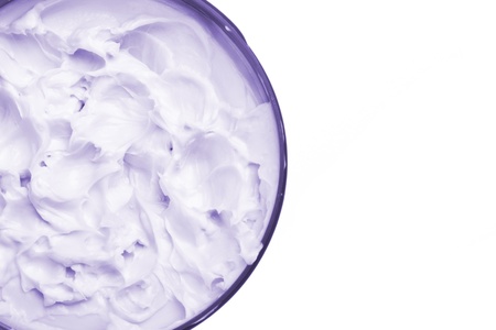 cosmetic cream in container isolated on white backgroundの写真素材