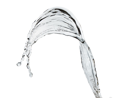 water splash isolated on white backgroundの写真素材