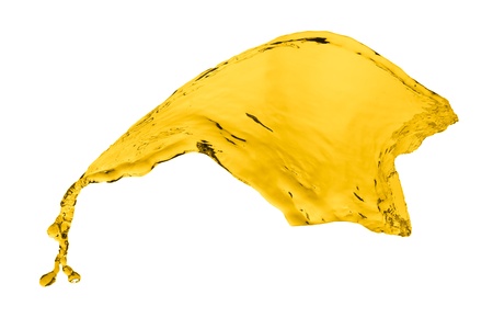 orange splash isolated on white backgroundの写真素材