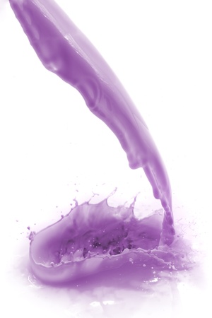 blueberry drink splashing on white backgroundの写真素材