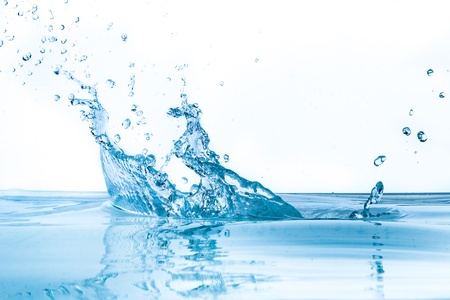 water splash isolated on white backgroundの写真素材