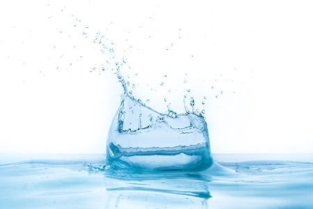 water splash isolated on white backgroundの写真素材