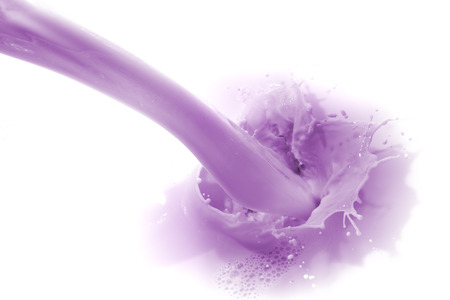blueberry drink splashing on white の写真素材
