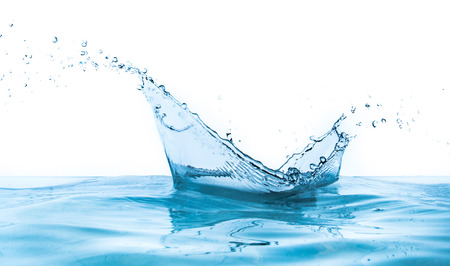 water splash isolated on white backgroundの写真素材