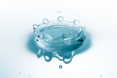drop of water on white background