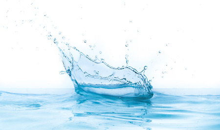 water splash isolated on white backgroundの写真素材