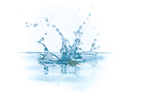 water splash isolated on white backgroundの写真素材