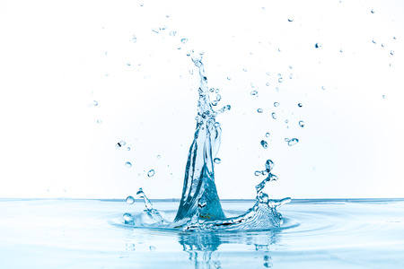 water splash isolated on white backgroundの写真素材