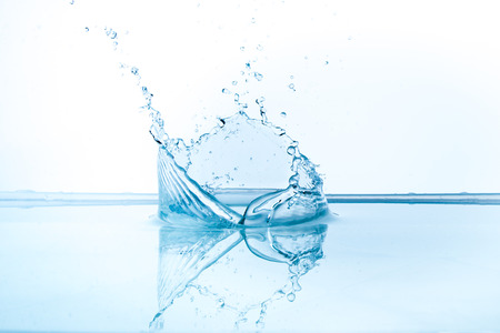 water splash isolated on white backgroundの写真素材