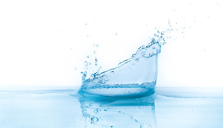 water splash isolated on white backgroundの写真素材