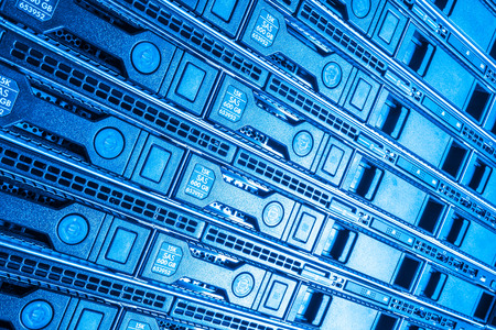 hardware in internet data center roomの写真素材