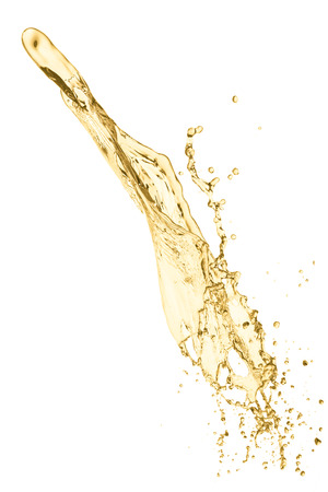 splash of white wine, isolated on white backgroundの写真素材