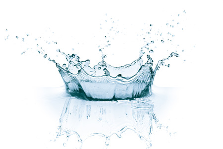 water splash isolated on white backgroundの写真素材