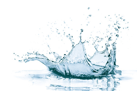 water splash isolated on white backgroundの写真素材