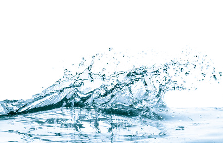 water splash with reflection, isolatedの写真素材