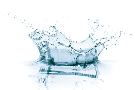 water splash isolated on white backgroundの写真素材