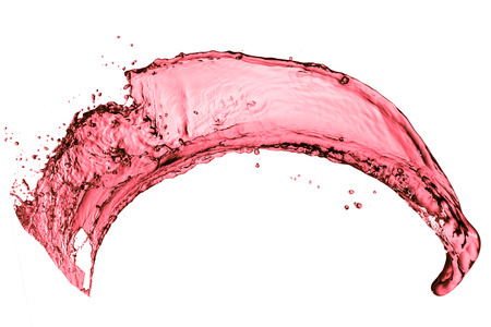 red wine splash, isolated on white backgroundの写真素材