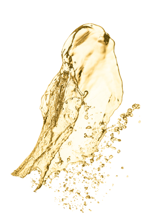 splash of white wine, isolated on white backgroundの写真素材