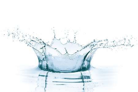 water splash isolated on white backgroundの写真素材