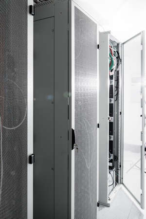 Shot of datacenter with server racks