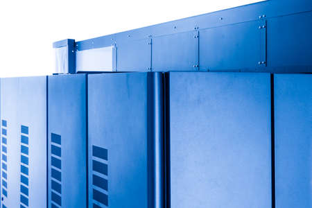 server racks inside datacenter of internet service provider