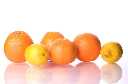 oranges isolated on white background