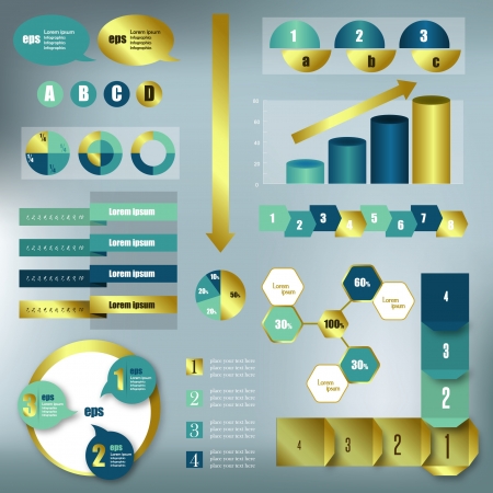  Presentation template for infographics. Web elements.のイラスト素材