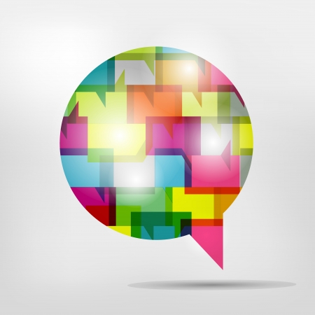 Speech bubble  Colorful communication icon のイラスト素材