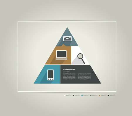 Info graphic scheme diagram  Flat triangle design  のイラスト素材