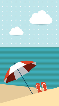 Summer background  Vector card  のイラスト素材