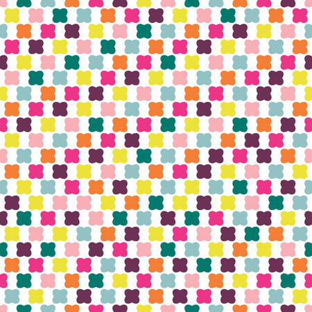Color seamless repeat pattern on white background  のイラスト素材