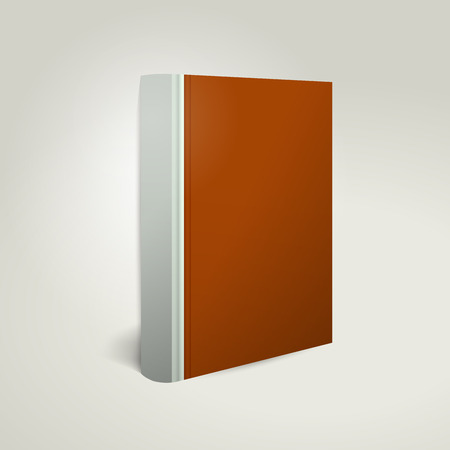 Book cover template standing on light background  のイラスト素材