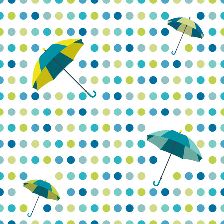 Colorful flat repeat wall paper polka dot design  Dancing のイラスト素材