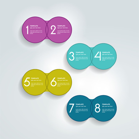Two elements scheme, diagram. Infographic template.のイラスト素材