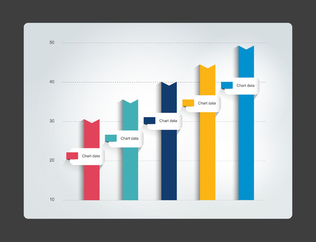 Column chart. Infographics chart. Vector.のイラスト素材