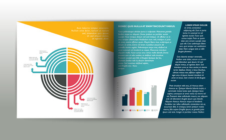 Brochure, flyer, newsletter, annual report layout template. Business background concept.のイラスト素材