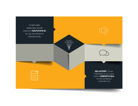 Square banner template infographic chart. Flat vector table.のイラスト素材
