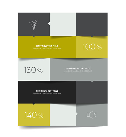Table template. Schedule table. 3D table. Business table. Brochure table, schedule. Minimalistic table.のイラスト素材